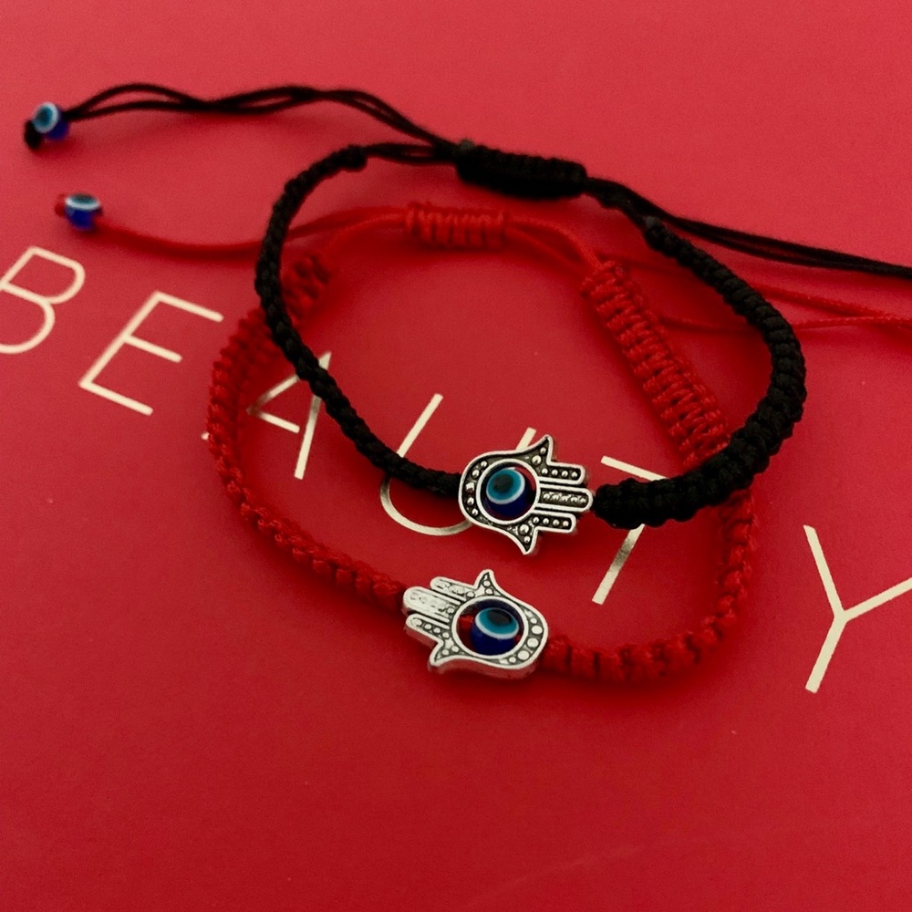Evil Eye Hamsa Hand Red Bracelet